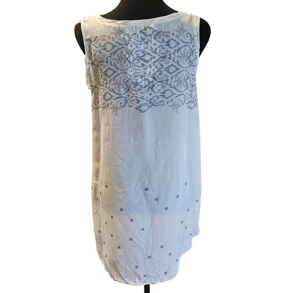 Johnny Was Women’s Ivory S Artisanal Core Cottage Boho Chic Rayon Summer Top - Picture 7 of 14